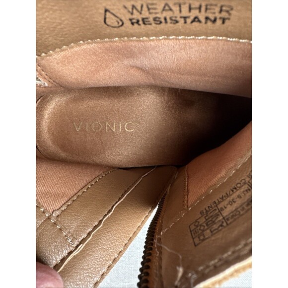 Vionic Ankle Zip Boots Tassel Women’s 9 Madeline Wheat Suede Weather Resist - Picture 14 of 15